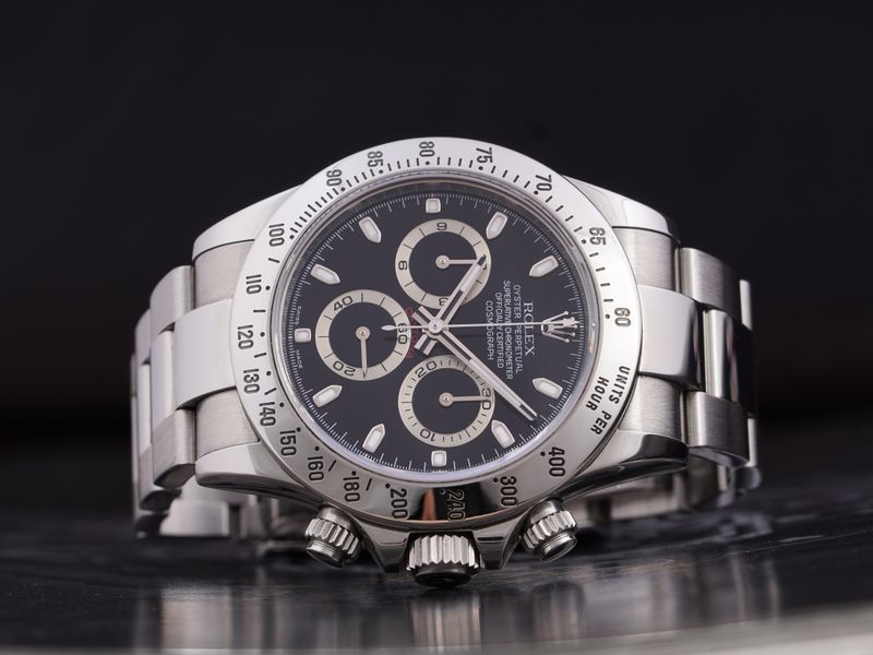 Stainless steel Daytona-style chronograph wristwatch